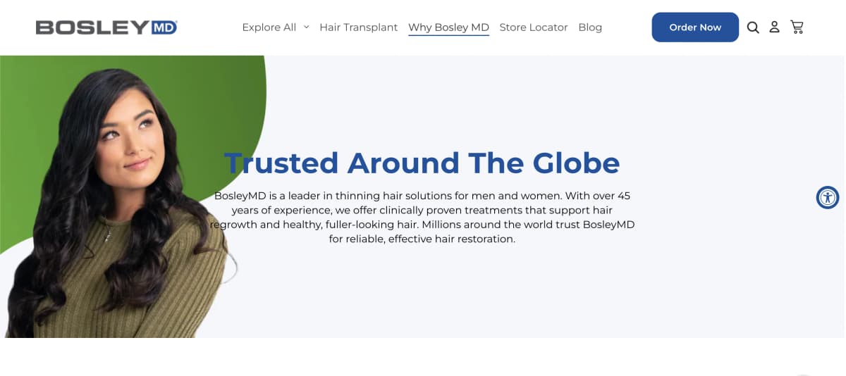 BosleyMD: Elevating Premium Hair Care Ecommerce with a Custom Shopify Experience - screenshot 1