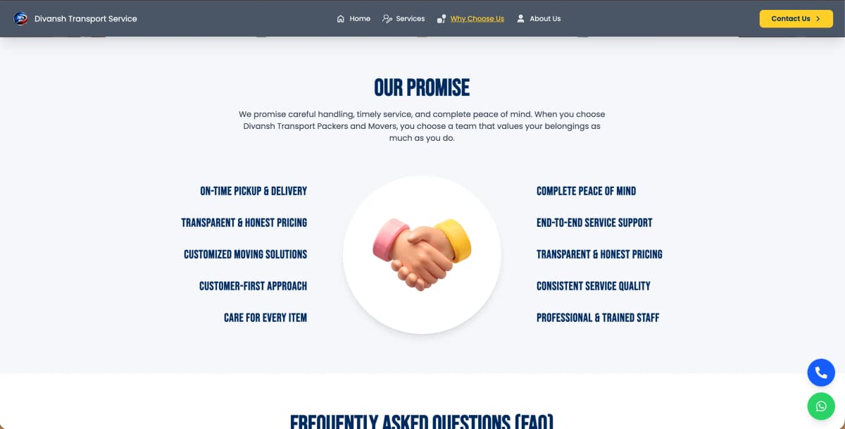 Divansh Transport Service: A Complete Digital Platform for Import Export, Delivery & Packers Movers - screenshot 3