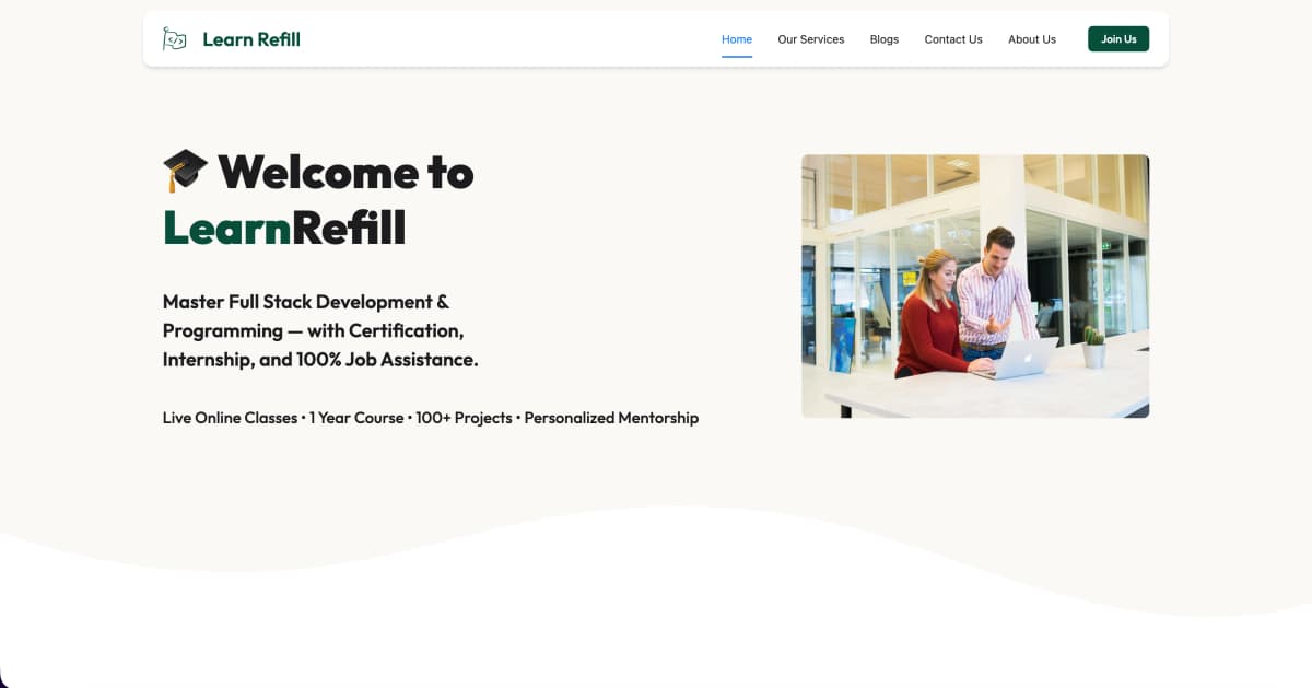 Learn Refill: A Complete Full-Stack Education Platform for Modern Learning and Classroom Management - screenshot 1