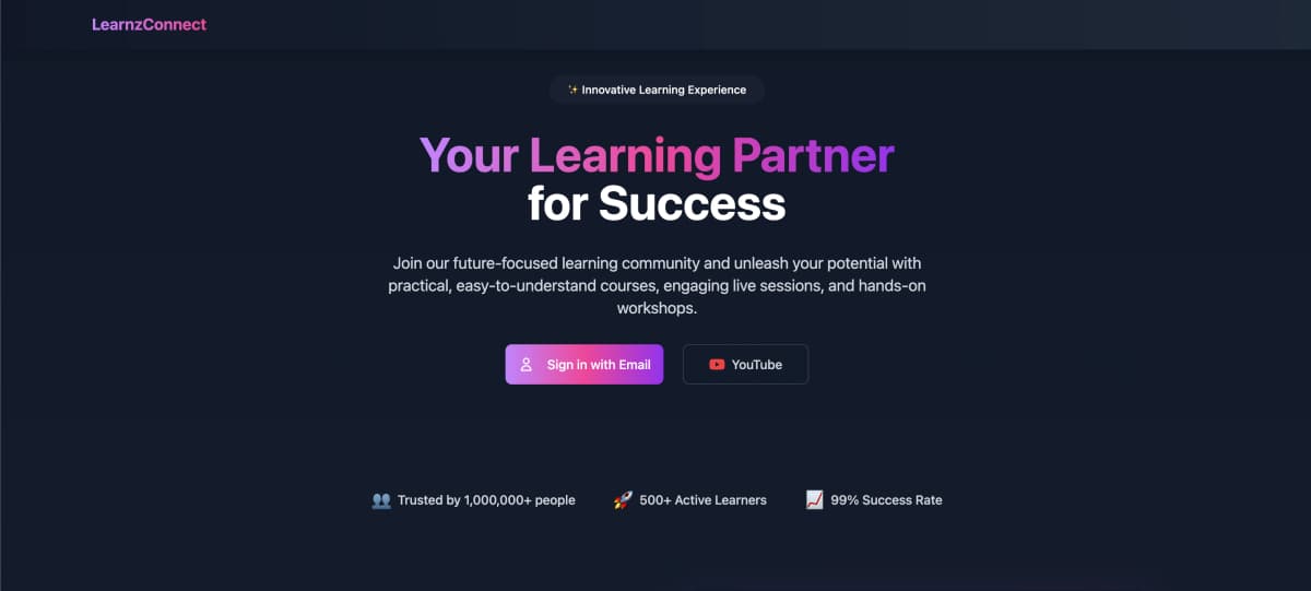 Learnz Connect: A Modern Learning Platform Designed for Skill Growth - screenshot 1